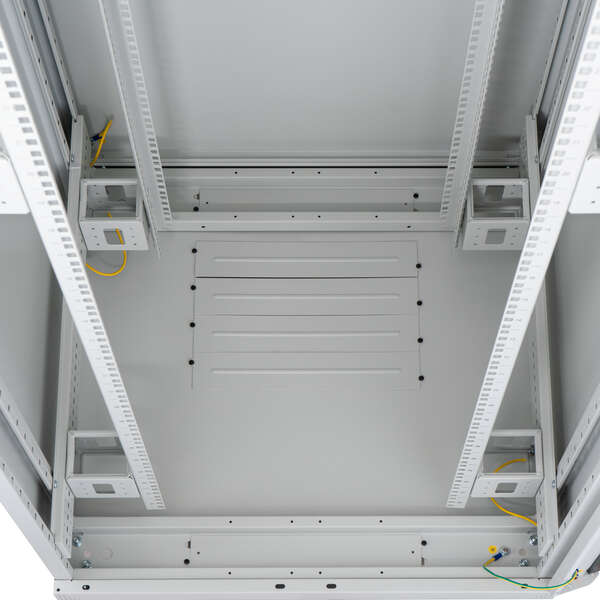 Naar omschrijving van PEL-2466GR-G1SV - 19'' Netwerkkast PEL 24HE 600x600 RAL7035 glazen voordeur, metalen achterdeur