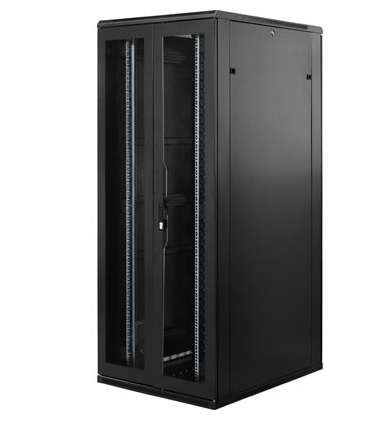 Naar omschrijving van AST19-8847DD - 47U, 19Inch stalen geperforeerde deuren, deur dubbel, Maat(BxD): 800x800