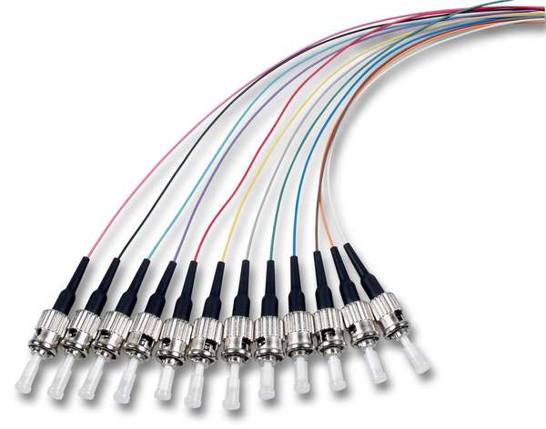 Naar omschrijving van O3305-2 - Set 12st Fiber pigtail ST 50/125Mu, OM3, 2 m