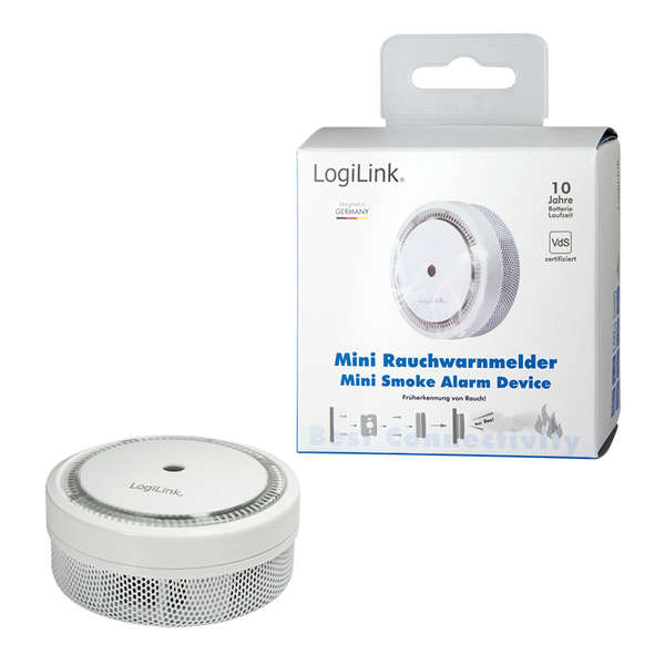 Naar omschrijving van SC0008 - Smoke detector with VdS approval, mini, 10 years lifetime