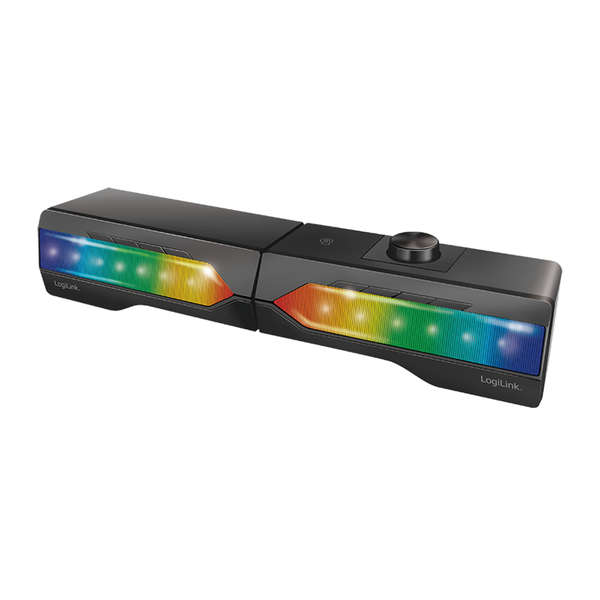 Naar omschrijving van SP0059 - Mobiele soundbar met feestverlichting 2 in 1 gaming geluidssysteem