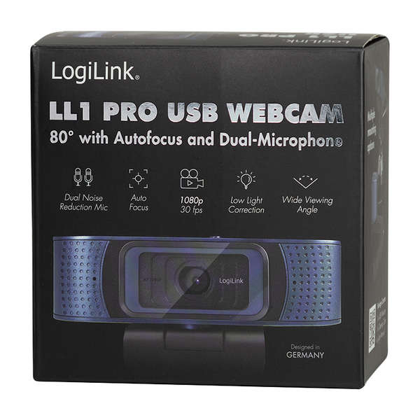 Naar omschrijving van UA0379 - Aanbieding HD USB webcam Pro, 80°, dual microphone, auto focus, privacy cover