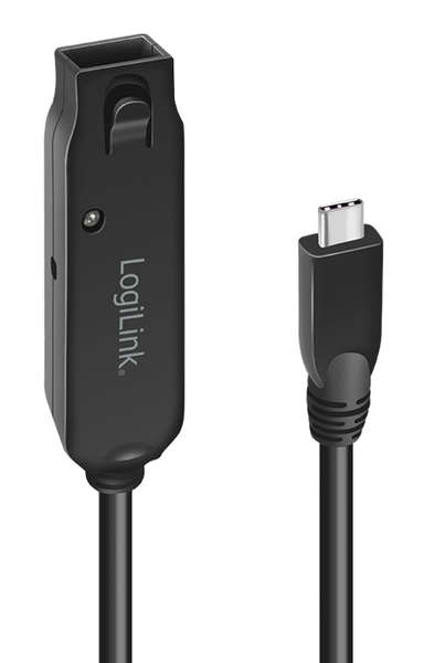 Naar omschrijving van UA0418 - USB 3.2 Gen2 cable, USB-C/M to USB-C/F, amplifier, black, 5 m