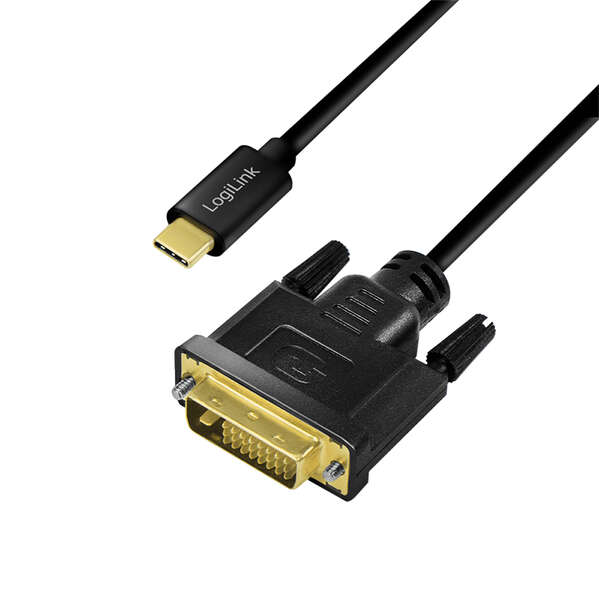 Naar omschrijving van UA0474 - USB 3.2 Gen1 Type-C cable, C/M to DVI-D/M, 1080p/60 Hz black, 3 m