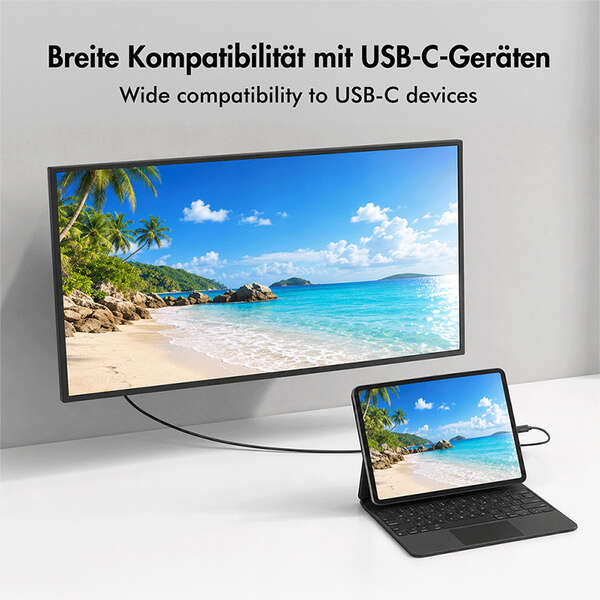 Naar omschrijving van UA0474 - USB 3.2 Gen1 Type-C cable, C/M to DVI-D/M, 1080p/60 Hz black, 3 m