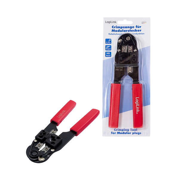 Naar omschrijving van WZ0004 - Crimping Tool Modular RJ45, with cutter and stripper