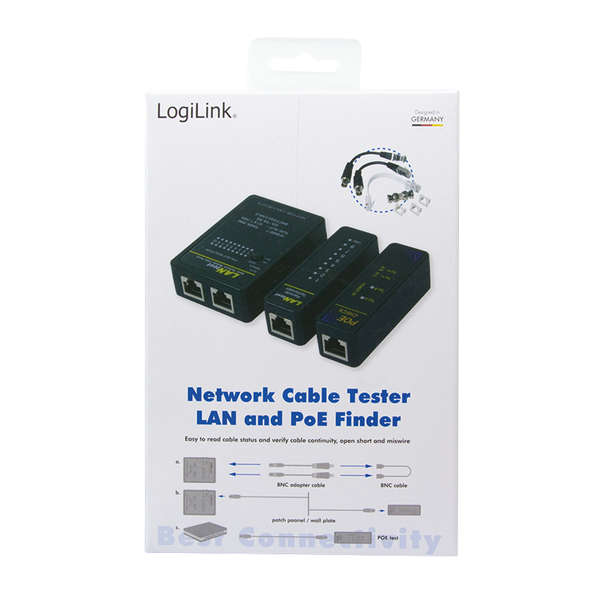 Naar omschrijving van WZ0015P - Tester for RJ11 RJ45 and BNC cables with remote unit and PoE Finder