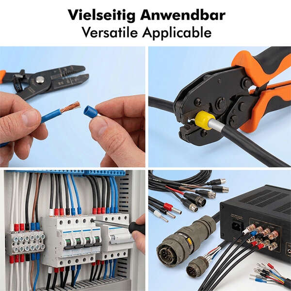 Naar omschrijving van WZ0084 - Wire end ferrules set with 1200 insulated ferrules 0.5 - 10 mm²